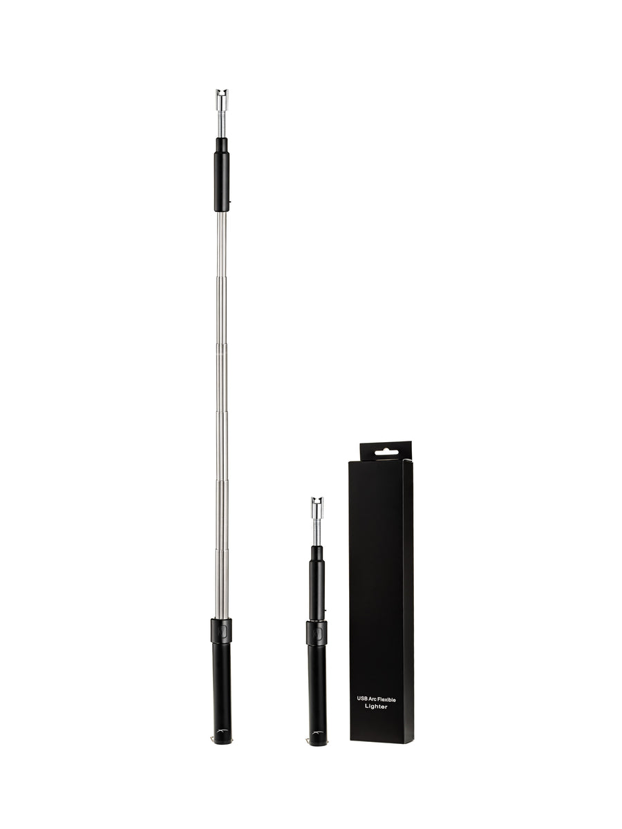Black Extender lighter retracted and extended with gift box