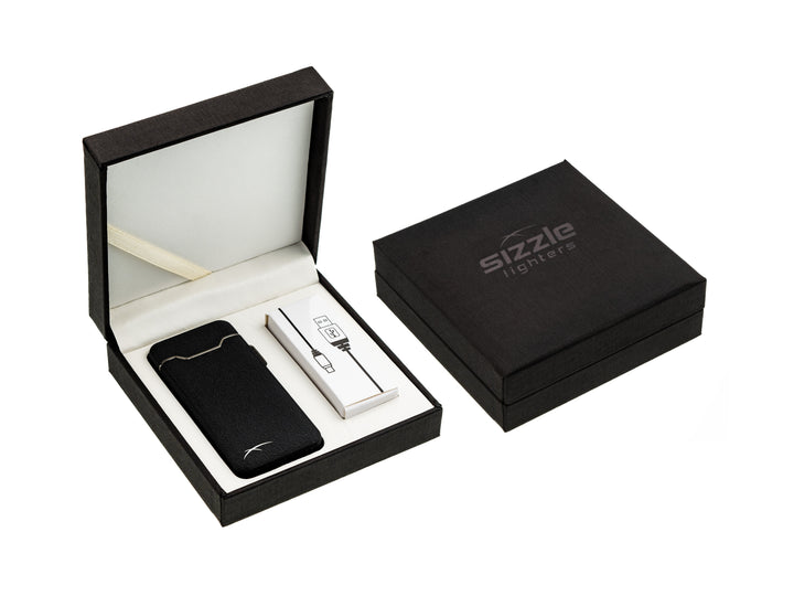 Black Flare lighter displayed in gift box